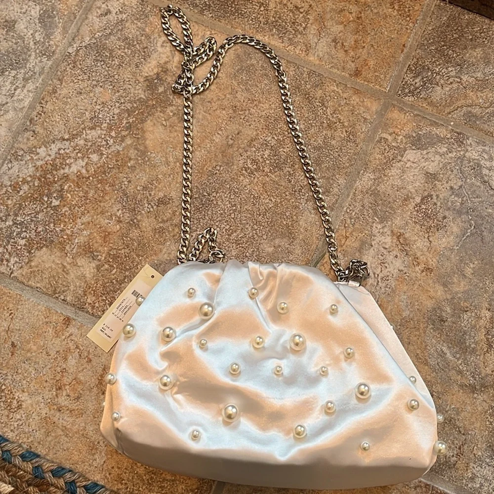 Anthropologie The Frankie Clutch: Pearl Edition NWT